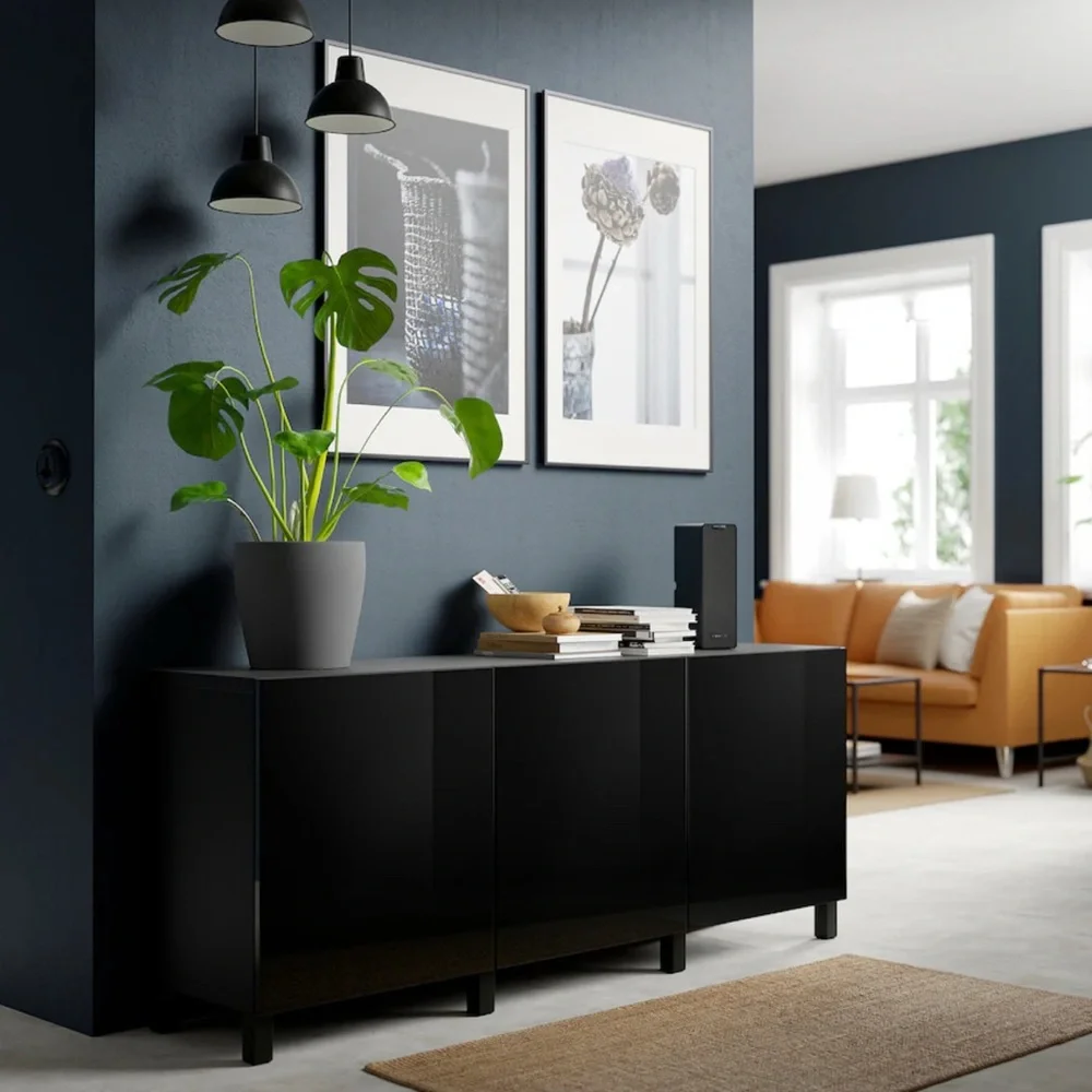New in box IKEA STUBBARP Leg, black-brown ,2pack